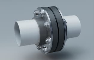 Marzolf PVC and CPVC split backing rings for thermoplastic pipe