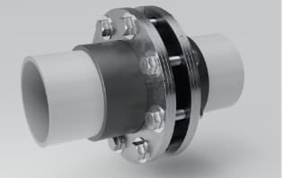 Marzolf PVC replacement split flange ring for pipe repair